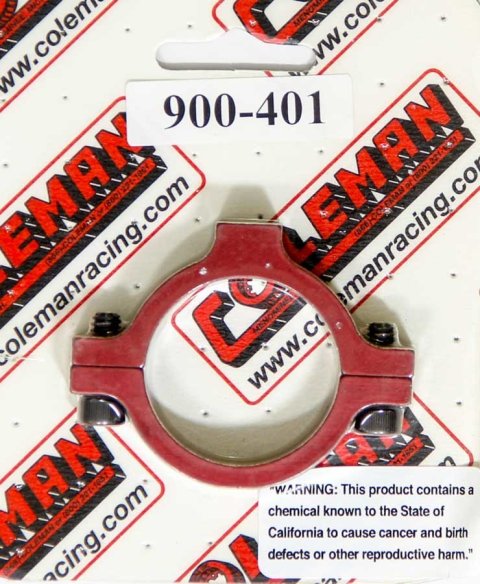 Roll Bar Accessory Clamp - Clamp-On - Single 1/4-20 in Hole - Aluminum - Red Anodized - 1-1/2 in OD Tube - Each