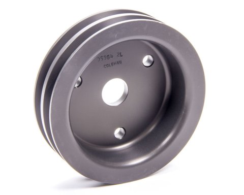 Crankshaft Pulley - V-Belt - 2 Groove - 5.875 in Diameter - Aluminum - Black Anodized - Short Water Pump - Small Block Chevy - Each