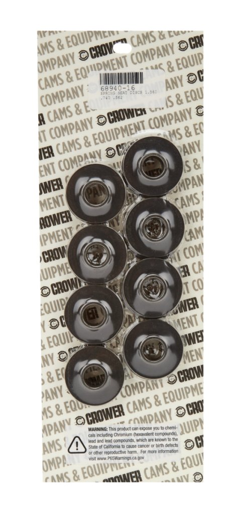 Valve Spring Locator - Inside - 0.060 in Thick - 1.560 in OD - 0.562 in ID - 0.740 in Spring ID - Steel - Set of 16