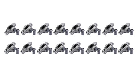 Rocker Arm - 7/16 in Stud Mount - 1.60 Ratio - Full Roller - Stainless - Natural - Small Block Ford - Set of 16