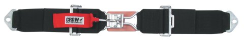 Lap Belt - Latch and Link - SFI 16.1 - 50 in Length - 3 in Width - Pull Down Adjust - Bolt-In - Black - Each