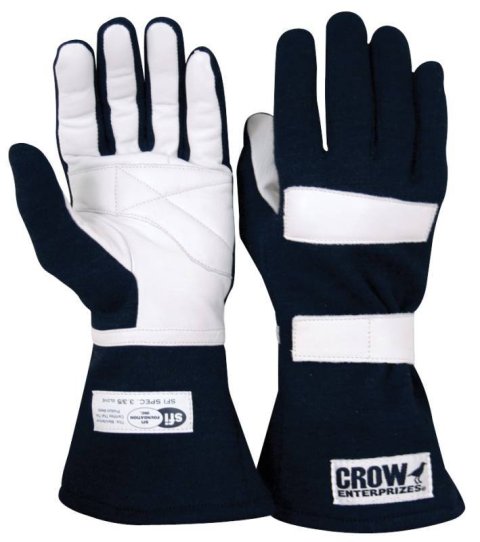 Driving Gloves - Junior Standard - SFI 3.3/5 - Double Layer - Nomex - Black - Youth Large - Pair