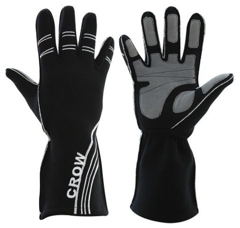 Driving Gloves - All Star - SFI 3.3/5 - Double Layer - Nomex / Leather Palm - Black - Medium - Pair