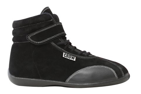 Driving Shoe - Mid-Top - SFI 3.3/5 - Suede Outer - Fire Retardant Cotton Inner - Black - Size Youth 1 - Pair