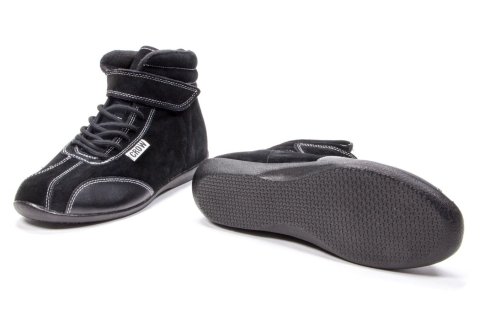 Driving Shoe - Mid-Top - SFI 3.3/5 - Suede Outer - Fire Retardant Inner - Black - Size 11 - Pair