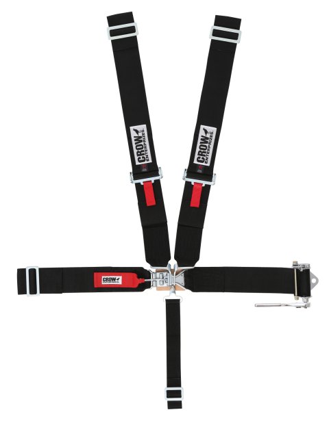 Harness - 5 Point - Latch and Link - 3 in Width - SFI 16.1 - Pull Down Adjust - Bolt-In / Wrap Around - Individual Harness - Black - Kit