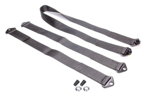 Safety Tether - Full Chassis - 1 in Wide - Hardware Included - Nylon - Black - Wing Sprint Car - Kit