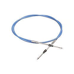 Throttle Cable - 12 ft Long - Solid Stainless Wire - Blue - Universal - Kit