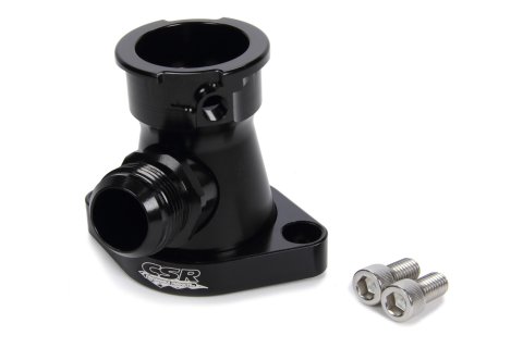 Water Neck - 90 Degree - 16 AN Male - Filler Neck - Swivel - O-Ring - Hardware Included - Aluminum - Black Anodized - Chevy V8 - Each