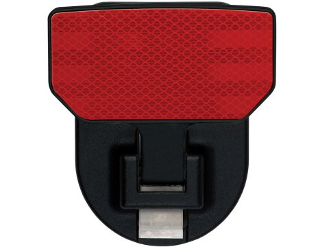 Hitch Step - HD Hitch Step - 2 in Receiver - Fold-Away - Reflector - Aluminum - Black / Red - Each