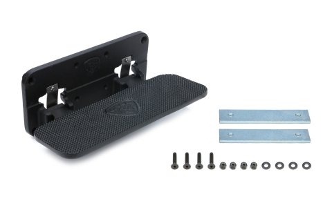 Hitch Step - MEGA STEP - Flat Mount - Fold-Away - Aluminum - Black Powder Coat - Each