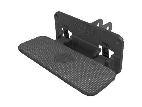 Hitch Step - MEGA STEP - 2 in Receiver - Fold-Away - Aluminum - Black Powder Coat - Each
