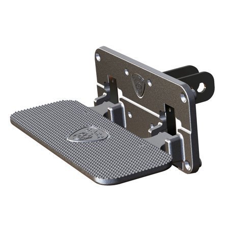 Hitch Step - MEGA STEP - 2 in Receiver - Fold-Away - Aluminum - Natural - Each
