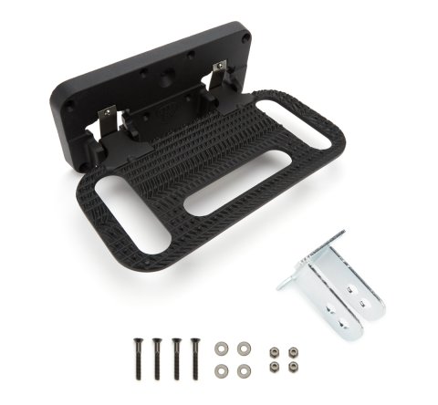 Hitch Step - HD MEGA STEP - 2 or 2-1/2 in Receiver - Fold-Away - Aluminum - Black Powder Coat - Each