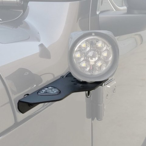 Light Mount - 180 Degree - Light Bar - Adjustable - Steel - Black Powder Coat - Jeep Wrangler JL 2018-19 - Pair