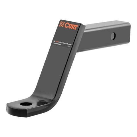 Ball Mount Hitch - 2 in Hitch - 9.25 in Long - 6 in Drop - 7500 lb Capacity - Steel - Black Powder Coat - 1 in Shank Hitch Ball - Each