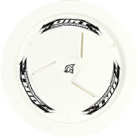 Mud Cover - Bolt-On - Hardware Included - Vented - Cover Only - Plastic - White - 15 in Wheels - Each