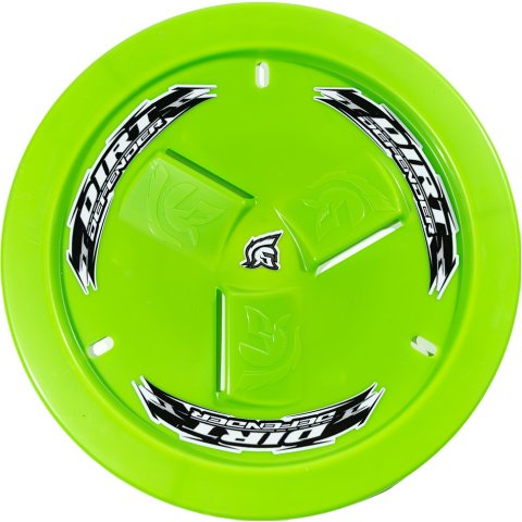Mud Cover - Bolt-On - Hardware Included - Vented - Cover Only - Plastic - Fluorescent Green - 15 in Wheels - Each