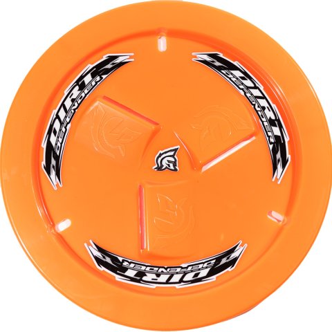 Mud Cover - Bolt-On - Hardware Included - Vented - Cover Only - Plastic - Fluorescent Orange - 15 in Wheels - Each