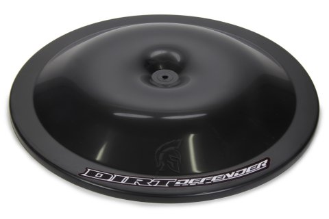 Air Cleaner Lid - 14 in Round - Dirt Defender Logo - Plastic - Black - Each