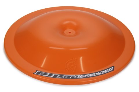 Air Cleaner Lid - 14 in Round - Dirt Defender Logo - Plastic - Orange - Each