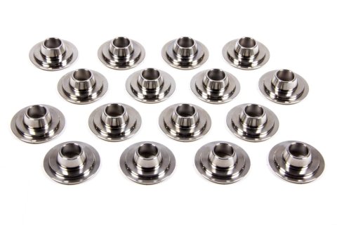 Valve Spring Retainer - Lightweight - Super 7 Degree - 1.140 in / 0.745 in OD Steps - Dual Spring - Titanium - Set of 16