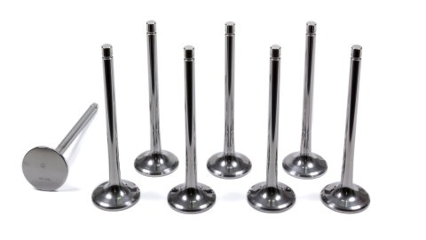 Exhaust Valve - 1.625 in Head - 11/32 in Valve Stem - 5.540 in Long - Titanium - Small Block Chevy - Set of 8