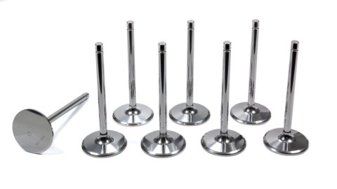 Intake Valve - 2.100 in Head - 11/32 in Valve Stem - 5.140 in Long - Titanium - Small Block Chevy - Set of 8