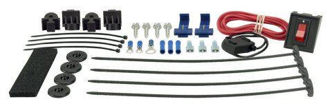 Electric Fan Mount Kit - Push Through Radiator - Hardware Included - Switch - Nylon - Black - Kit
