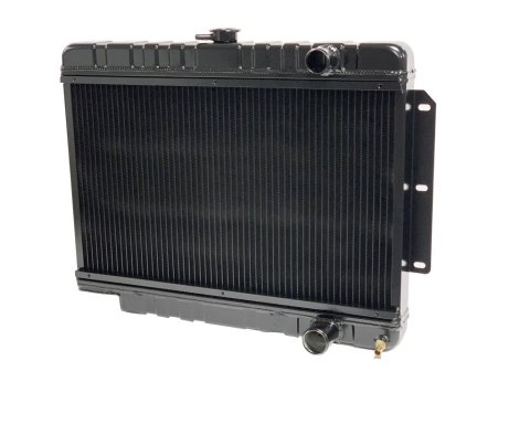 Radiator - Direct Fit - 28 in W x 20.5 in H x 3 in D - Single Pass - Passenger Side Inlet - Passenger Side Outlet - Automatic Transmission - Aluminum - Natural - GM B-Body 1959-64 - Each