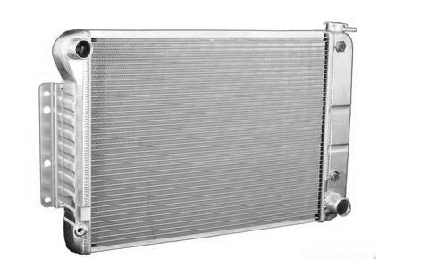Radiator - Direct Fit - 27.5 in W x 18.5 in H x 3.25 in D - Single Pass - Driver Side Inlet - Passenger Side Outlet - Automatic Transmission - Aluminum - Natural - GM F-Body 1967-69 - Each
