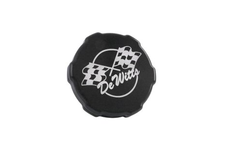 Radiator Cap - 15 lb - Round - Aluminum - Black Powder Coat - Standard Size Radiator Necks - Each