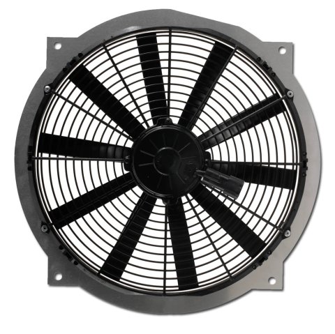 Electric Cooling Fan - Direct Fit - 16 in Fan - Puller - 2360 CFM - 12V - Straight Blade - Chevy Corvette 1984-89 - Each