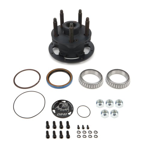 Wheel Hub - Rear - 5 x 5.00 Wheel - Bearings / Dust Cap / Hardware / Wheel Studs Included - Seals - Steel - Black Powder Coat - Each