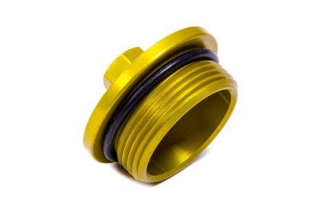 Inspection Plug - 1-5/8-12 in Thread - 1 in Hex Head - 2 in OD - O-Ring Seal - Aluminum - Gold Anodized - DMI Bulldog CT-1 Center / Side Bells - Each