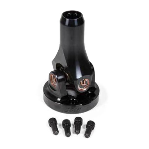 U-Joint Assembly - 2K11 H.D. - 16 Spline to 4-Bolt Flange - Gladiator U-Joint - Aluminum - Black Anodized - Small Block Chevy / Mopar - Each