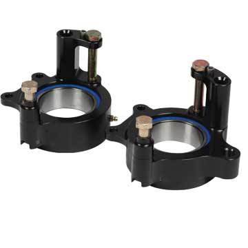 Birdcage - Driver / Passenger Side - 2.750 in ID Bearing - Double Bearing - Hardware Included - Aluminum - Black Anodized - Sprint Car - Pair