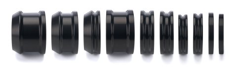 Axle Spacer Kit - 0.375 / 0.750 / 1.000 / 2.000 in Straight - 1.250 / 2.000 / 2.500 in Tapered / Splined - Aluminum - Black Anodized - DMI Sprint Axle - Kit