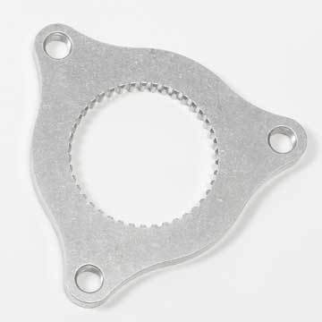 Brake Rotor Adapter - 2.750 x 42 Spline Axle to 3-Bolt Rotor Pattern - Aluminum - Natural - Each