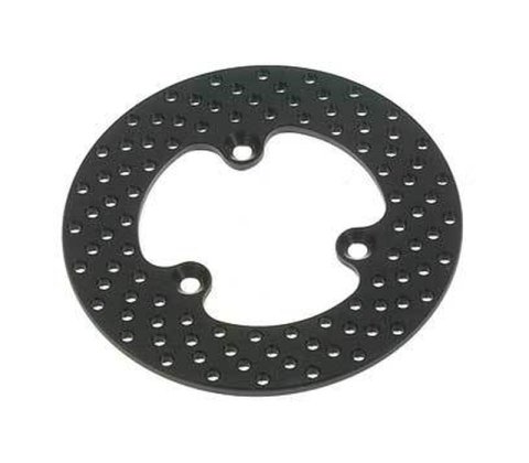 Brake Rotor - Drilled - 10.875 in OD - 0.315 in Thick - 3 x 5.000 in Bolt Pattern - Aluminum - Black Anodized - Each