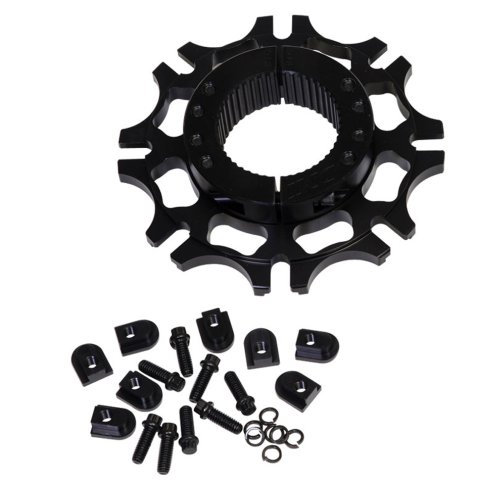 Brake Rotor Adapter - Rear Inboard - Tri-Lock - 2.750 x 42 Spline Axle Mount to 8 x 7.000 in Rotor Bolt Pattern - Aluminum - Black Anodized - Each