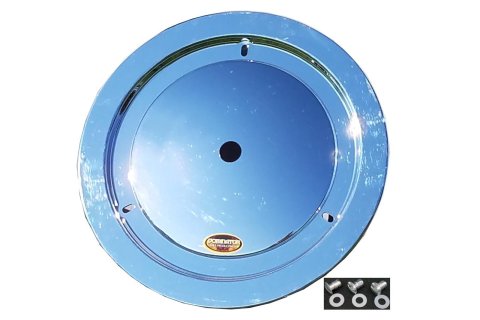 Mud Cover - Ultimate Real - Bolt-On - Hardware Included - Cover Only - Plastic - Chrome - 15 in Wheels - Each