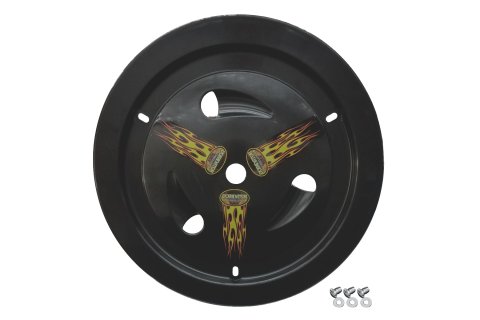 Mud Cover - Ultimate Real - Quick Turn Fasteners - Hardware Included - Vented - Cover Only - Plastic - Black - 15 in Wheels - Each