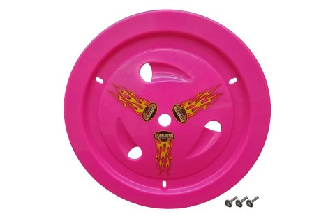 Mud Cover - Ultimate - Bolt-On - Hardware Included - Vented - Cover Only - Plastic - Pink - 15 in Wheels - Each