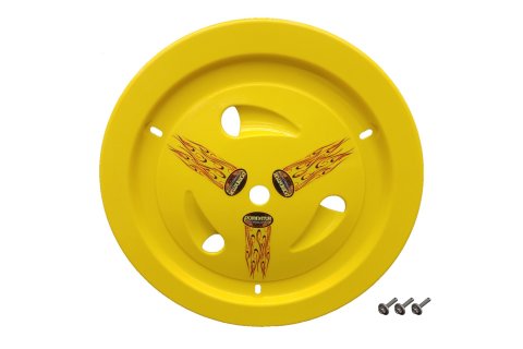 Mud Cover - Ultimate - Bolt-On - Hardware Included - Vented - Cover Only - Plastic - Yellow - 15 in Wheels - Each