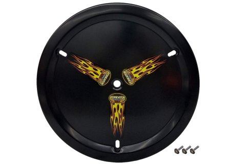 Mud Cover - Bolt-On - Aluminum - Black Powder Coat - 15 in Wheels - Each
