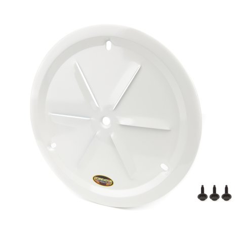 Mud Cover - Bolt-On - Louvered - Aluminum - White Anodized - 15 in Wheels - Each