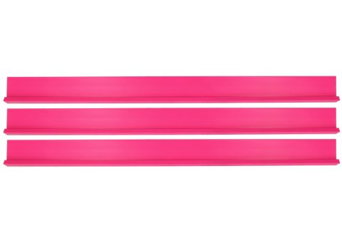 Rocker Panel - 78 in Long - Plastic - Pink - Set of 3