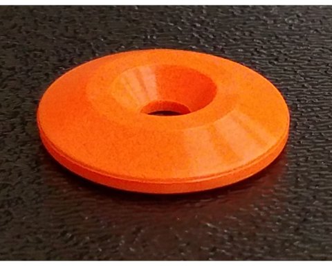 Countersunk Bolt Kit - 1/4-20 in Thread - 1.75 in Long - Allen Head - Countersunk Washers / Nuts - Plastic / Steel - Orange - Set of 10