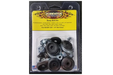 Countersunk Bolt Kit - 1/4-20 in Thread - 1.375 in Long - Hex Head - Countersunk Washers / Nuts - Plastic / Steel - Black - Set of 10